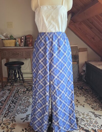 plaid pajama pants front