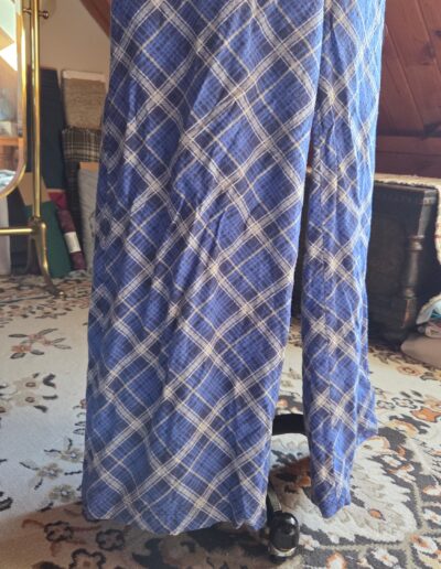 plaid pajama pants leg