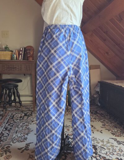 plaid pajama pants back