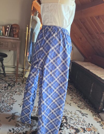 plaid pajama pants back