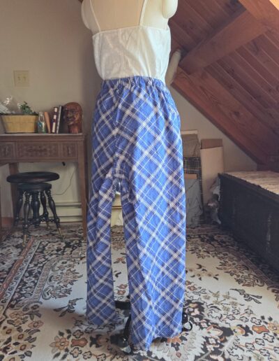plaid pajama pants back