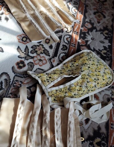 1980s corset making process