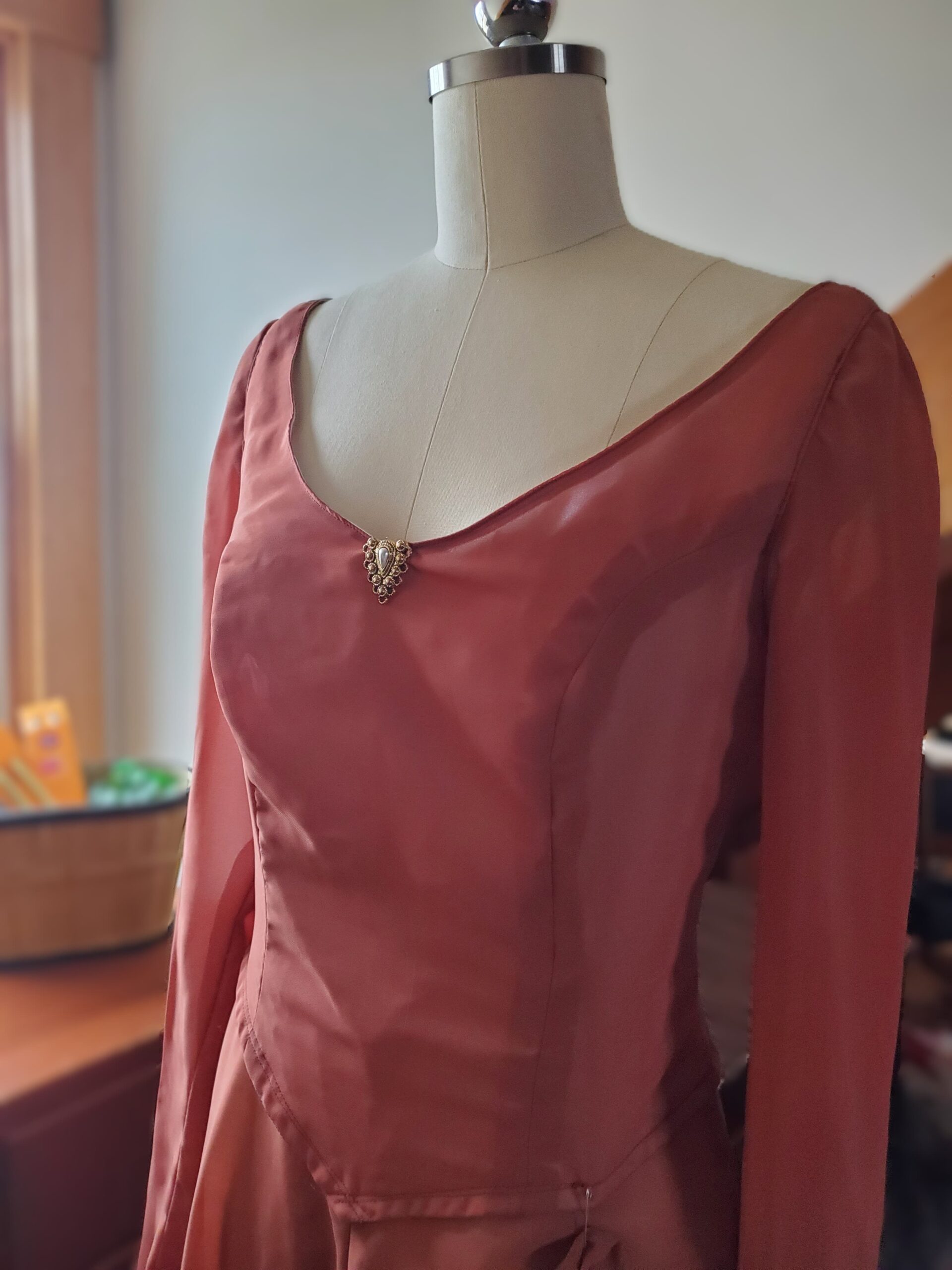 medieval peasant top front closeup
