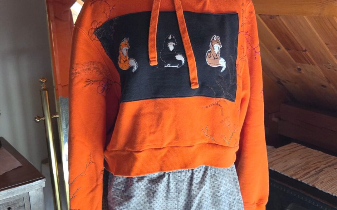 The Embroidered Fox Hoodie: A Thrift-Flip