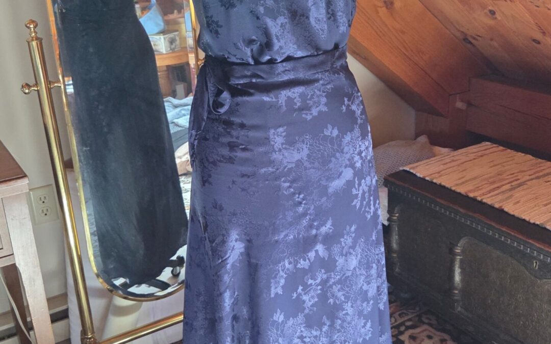 Silk Wrap Skirt & Slip Dress Ensemble