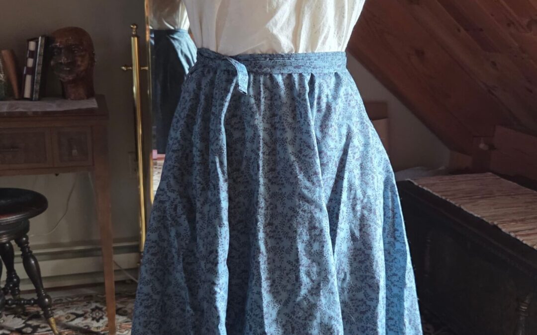 Blue Flower Bell Skirt